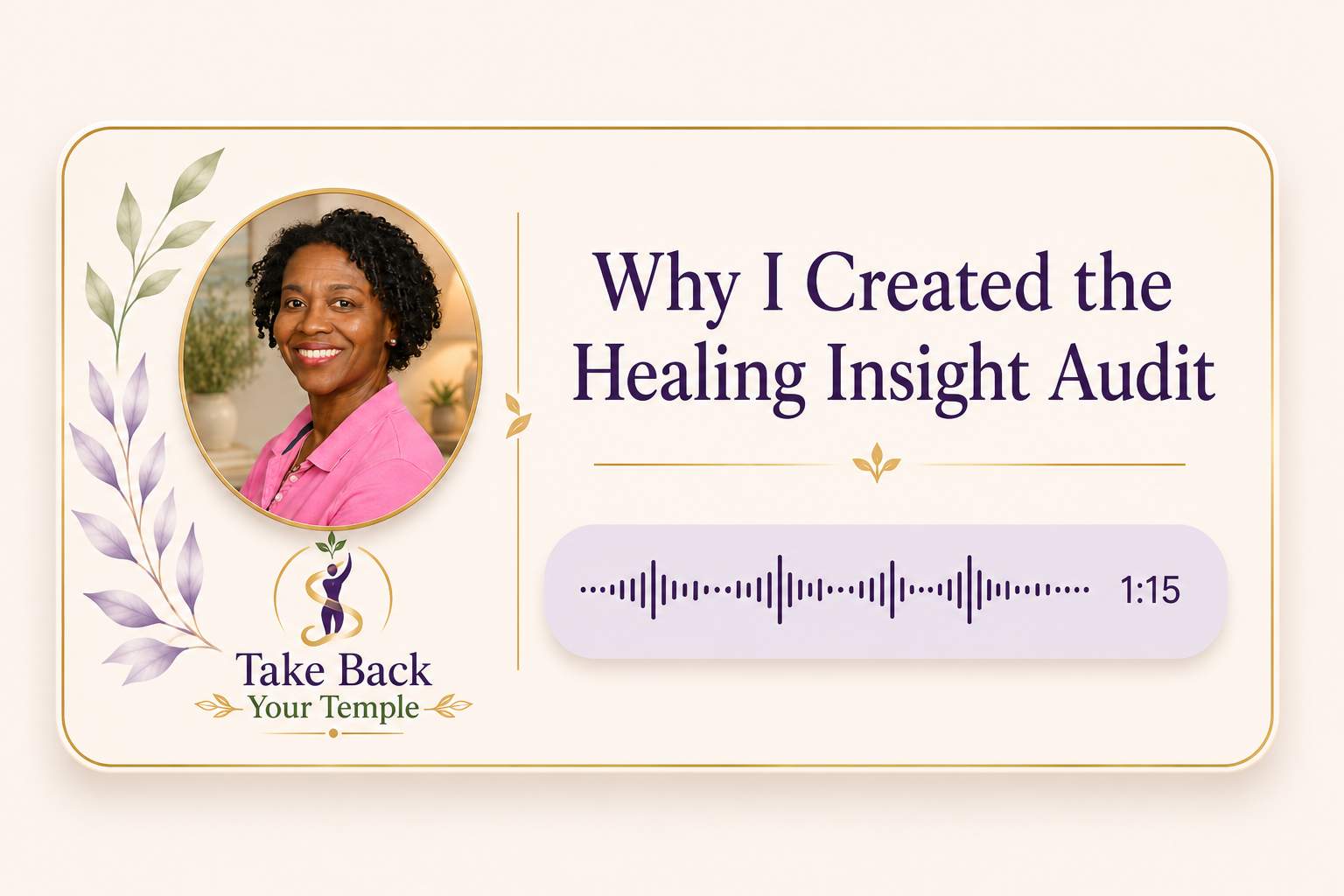 Why I Created It the Healing Insight Audit